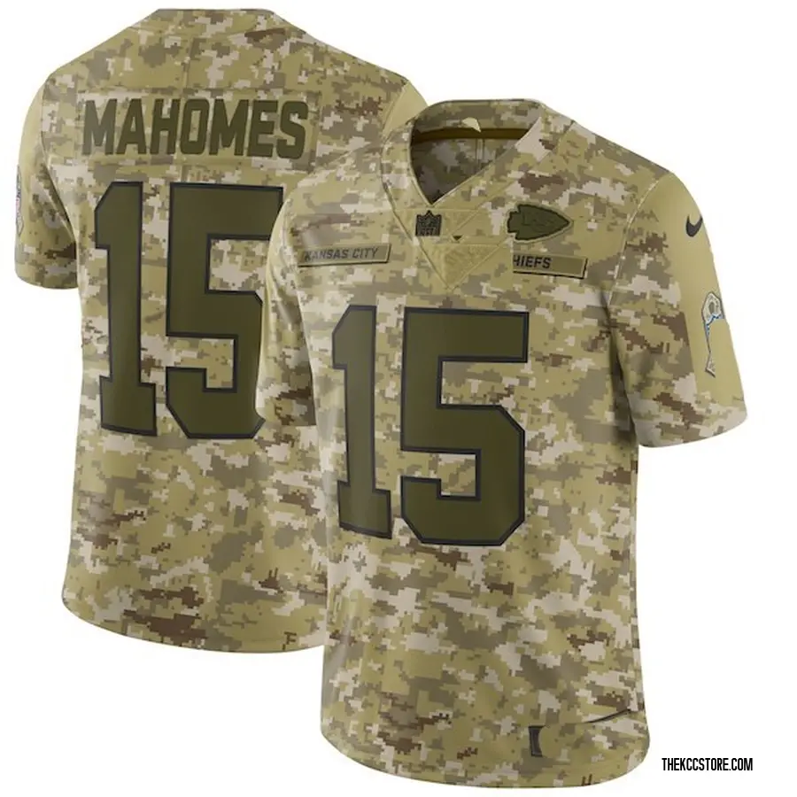 Patrick Mahomes Kansas City Chiefs 2021 Salute To Service Olive Football  Jersey • Kybershop