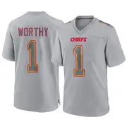 Gray Men's Xavier Worthy Kansas City Chiefs Game Atmosphere Fashion Jersey